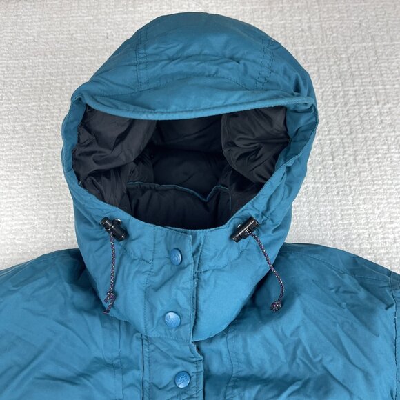 Vintage Retro REI Blue Goose Down Quilted Mountain Parka Jacket Hooded (*Read*) - Picture 6 of 16
